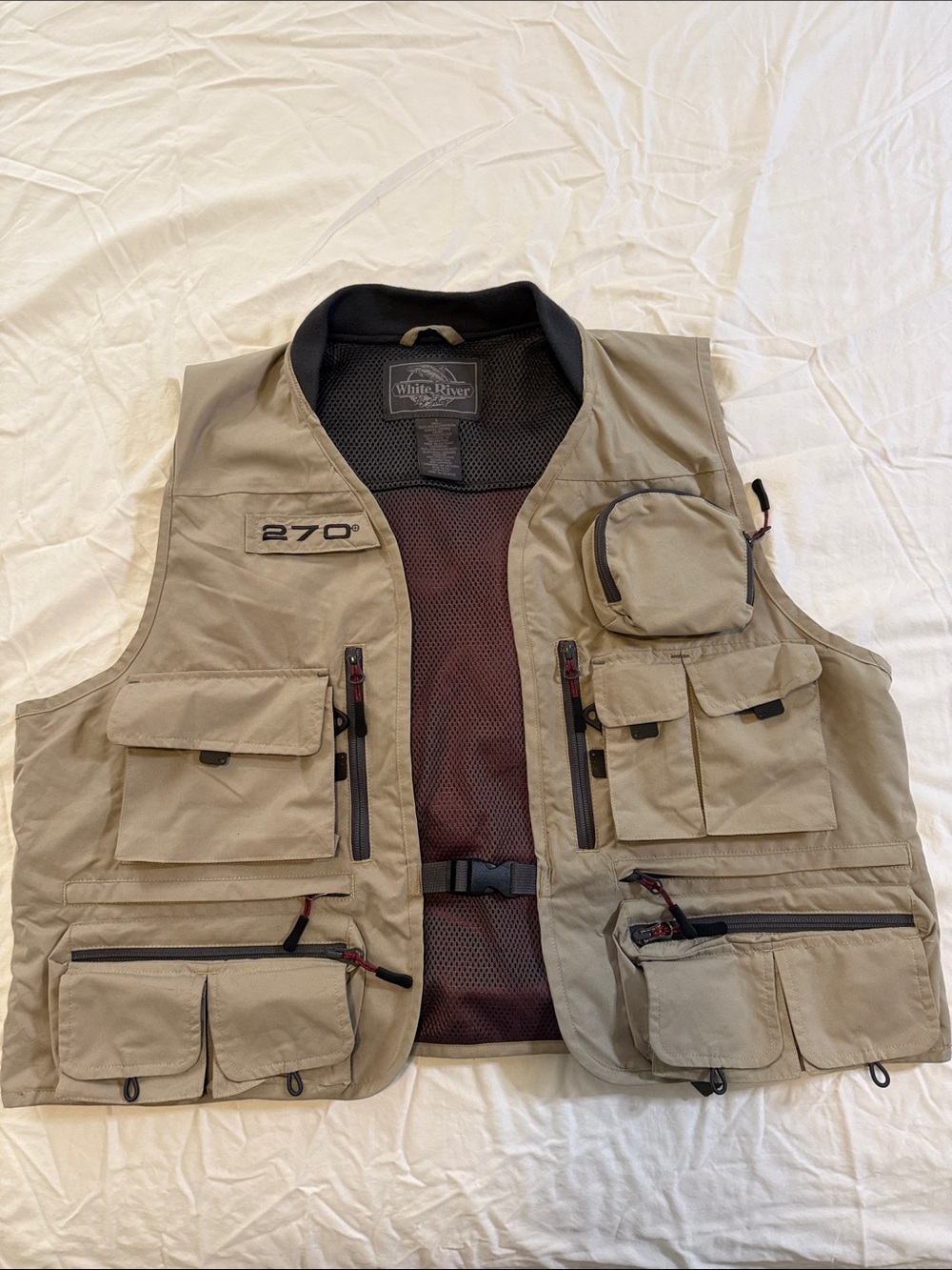 270° Men's Khaki Multi-Pocket Fishing Vest
